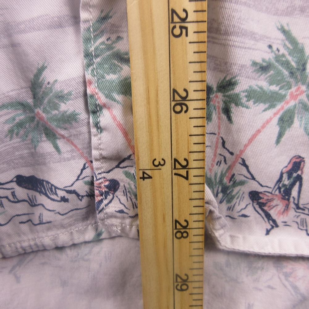 Tommy‎ Bahama Shirt Mens XL Beige Hawaiian Tropical Button Front Short Sleeve - Picture 8 of 8